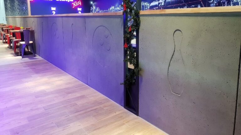 Beton Schild und Logo 1