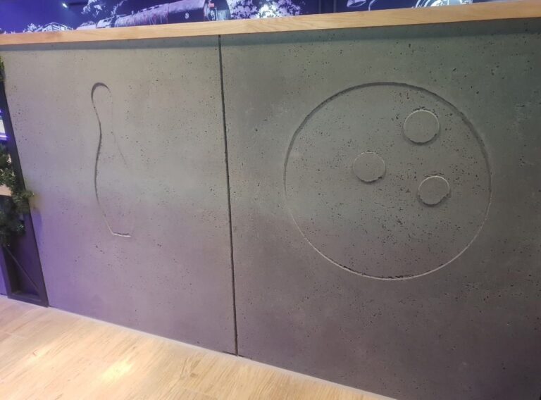 Beton Schild und Logo 3